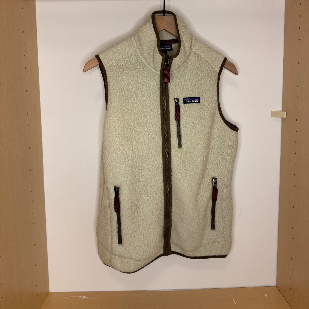 FLAWLESS Patagonia Retro Pile Vest Cream STY22825 Women’s Medium